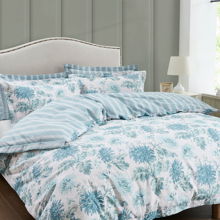 Maryam Hedgerow Green Quilt Cover Set | Double Bed