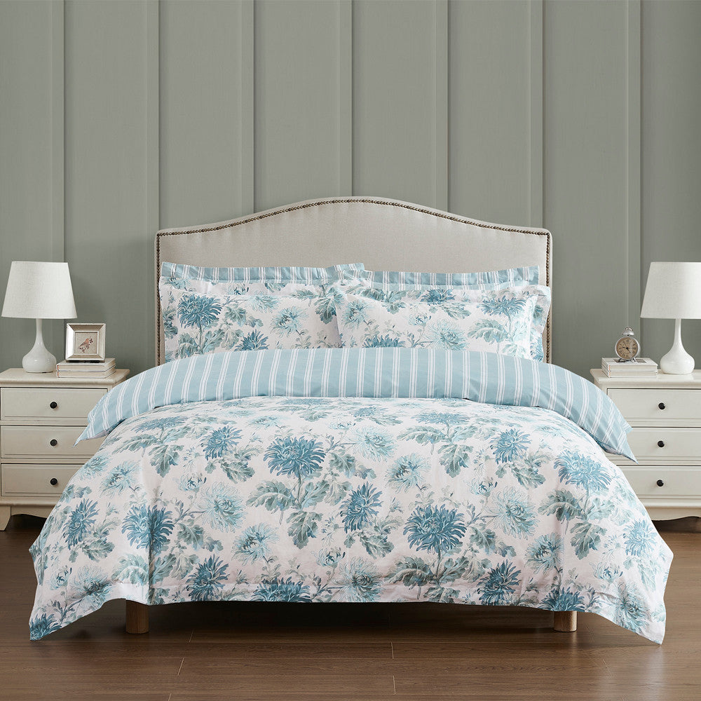 Maryam Hedgerow Green Quilt Cover Set | King Bed
