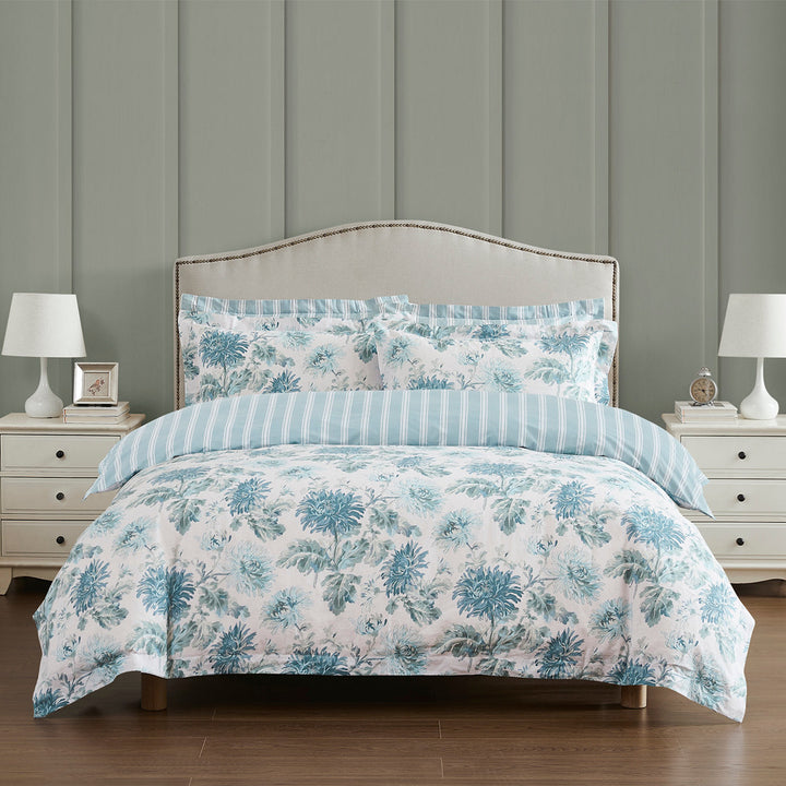 Maryam Hedgerow Green Quilt Cover Set | King Bed