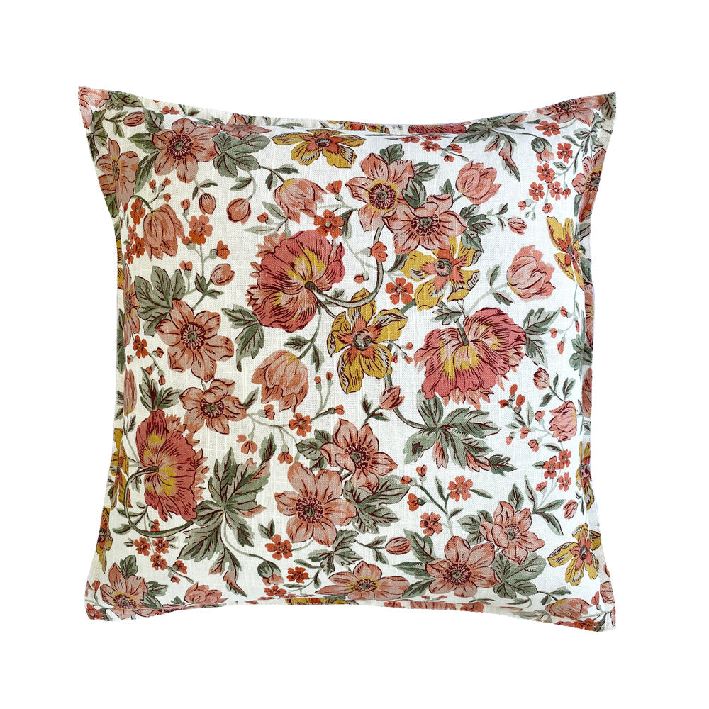Lambton Garden Plaster Pink Square Filled Cushion