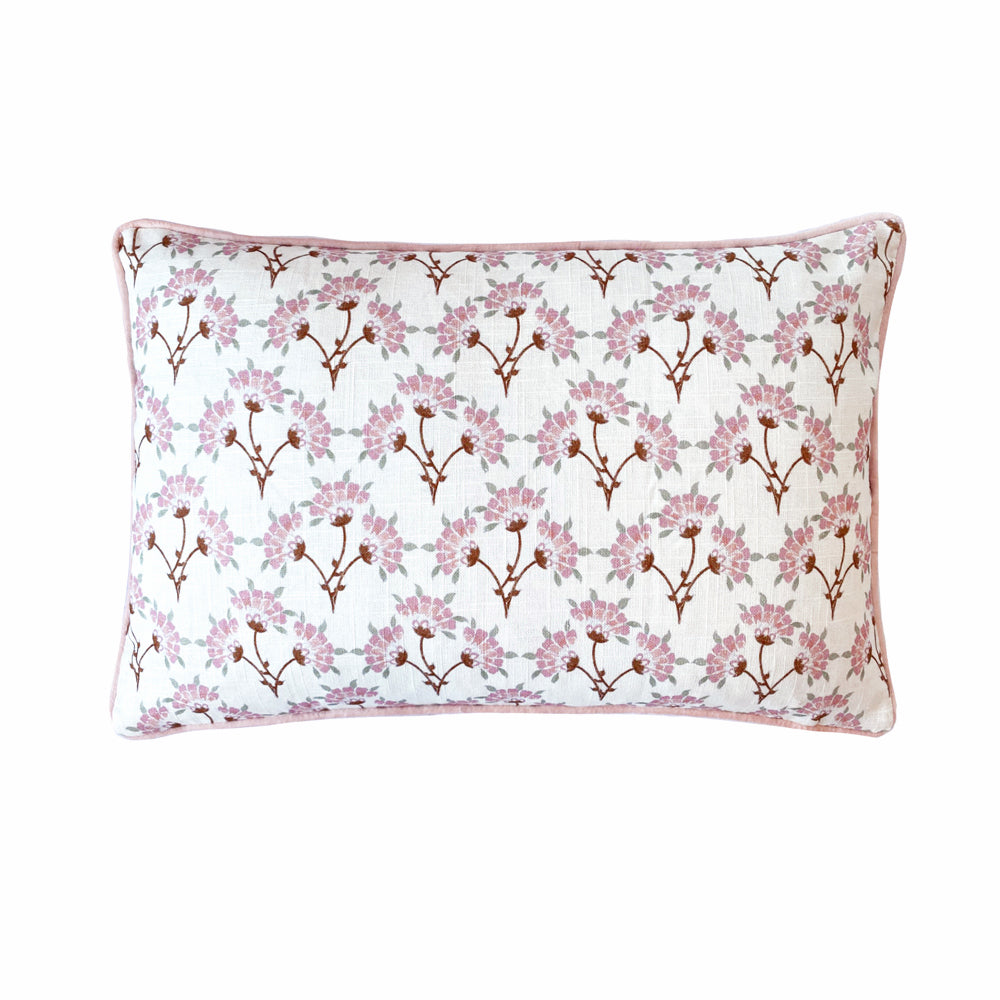 Lington Spray Peony Pink Long Filled Cushion