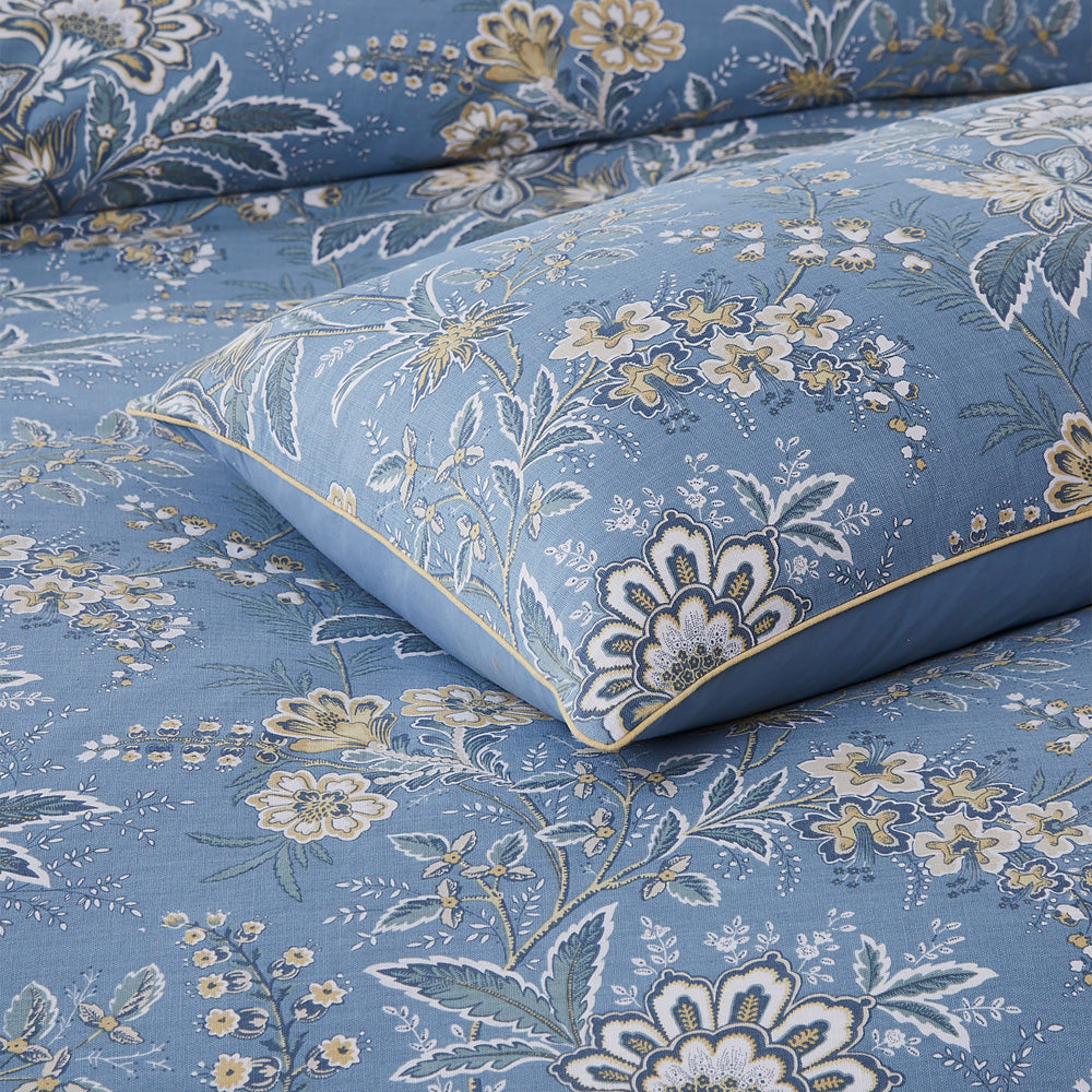 Laura Ashley Marlbrook Dusky Seaspray Quilt Cover Set Closeup | My Linen