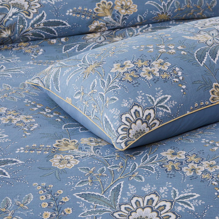 Laura Ashley Marlbrook Dusky Seaspray Quilt Cover Set Closeup | My Linen