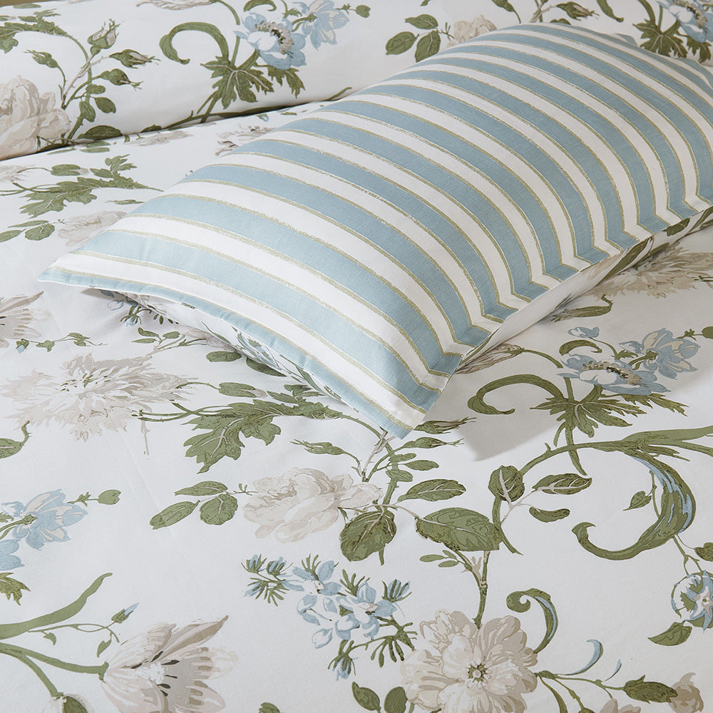 Laura Ashley Rosalind Seaspray Quilt Cover Set Detail | My Linen