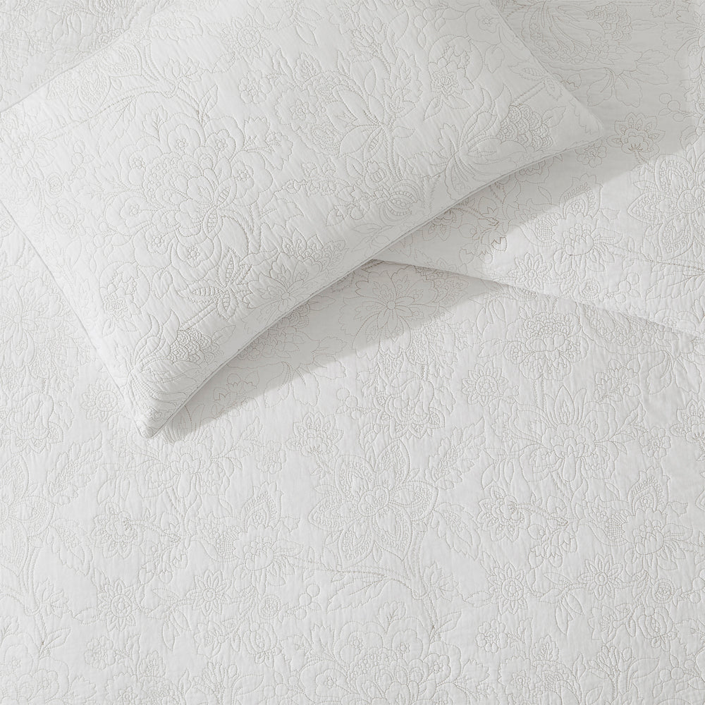 Laura Ashley Trailing Laurissa Off White Quilt Cover Set Detail | My Linen