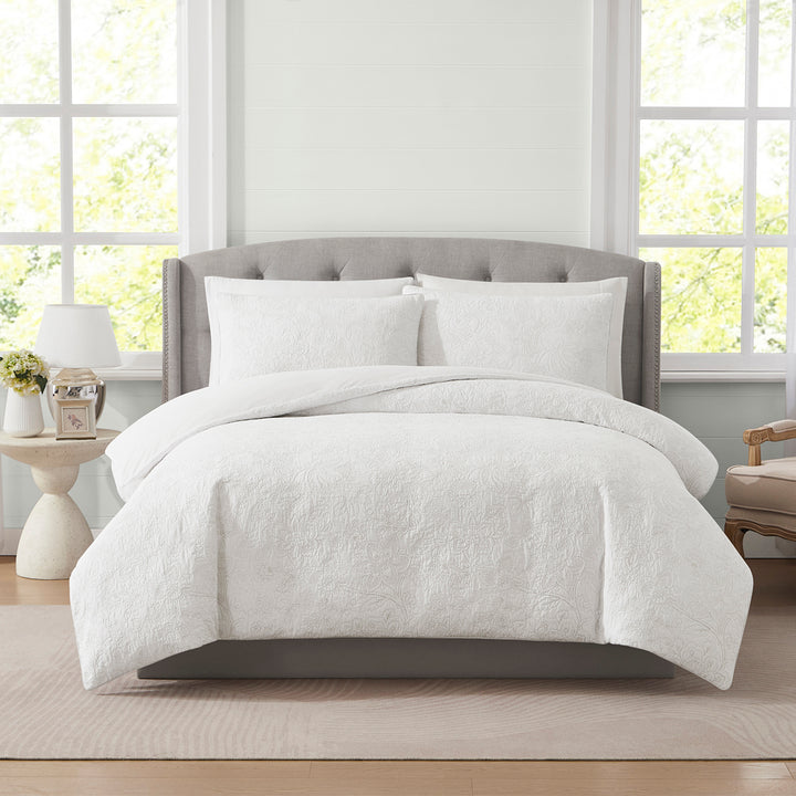 Laura Ashley Trailing Laurissa Off White Quilt Cover Set | My Linen