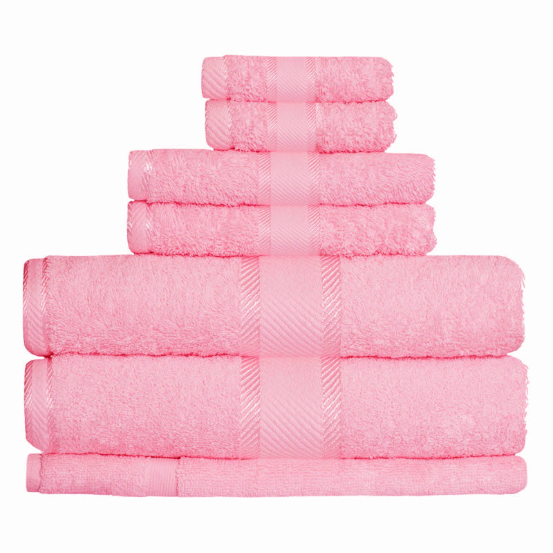 Kingtex 100% Combed Cotton 7pc Bath Towel Set Lip Gloss | My Linen