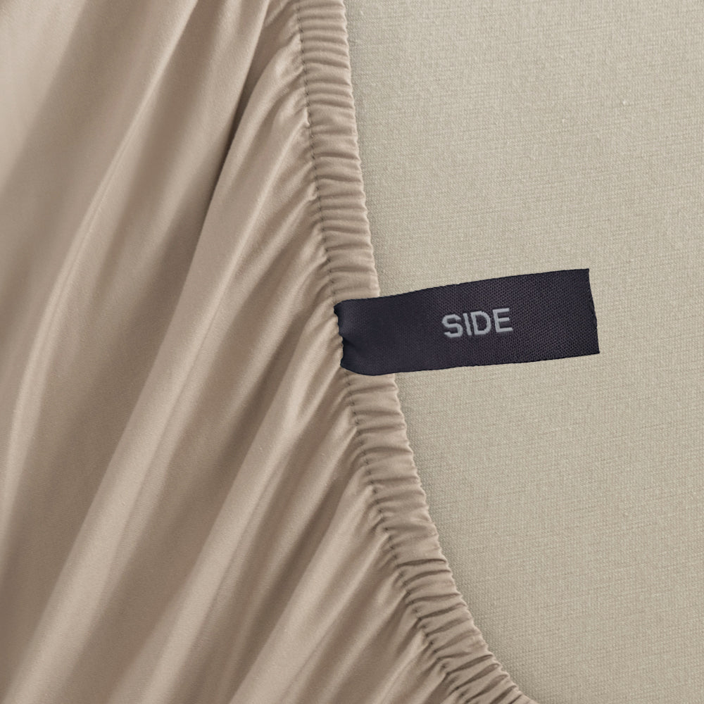 Casey Cotton Fitted Sheet & Pillowcase Combo 400TC Linen | Super King Bed 50cm