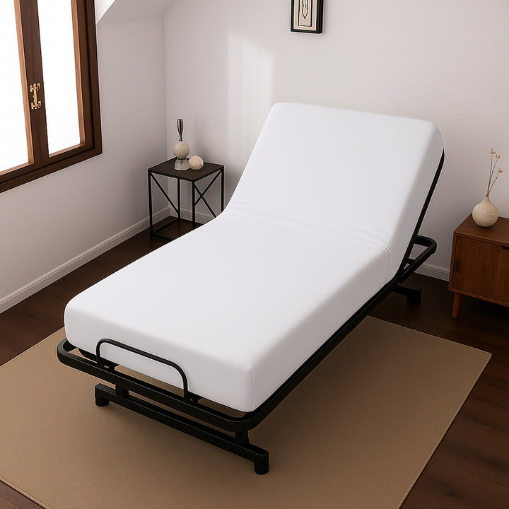 Casey Cotton Fitted Sheet 400TC White | Long Single Bed 50cm