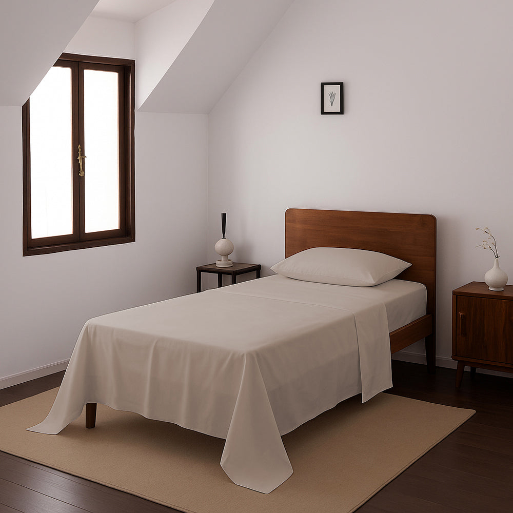 Casey Cotton Sheet Set 400TC Linen | Single Bed 50cm