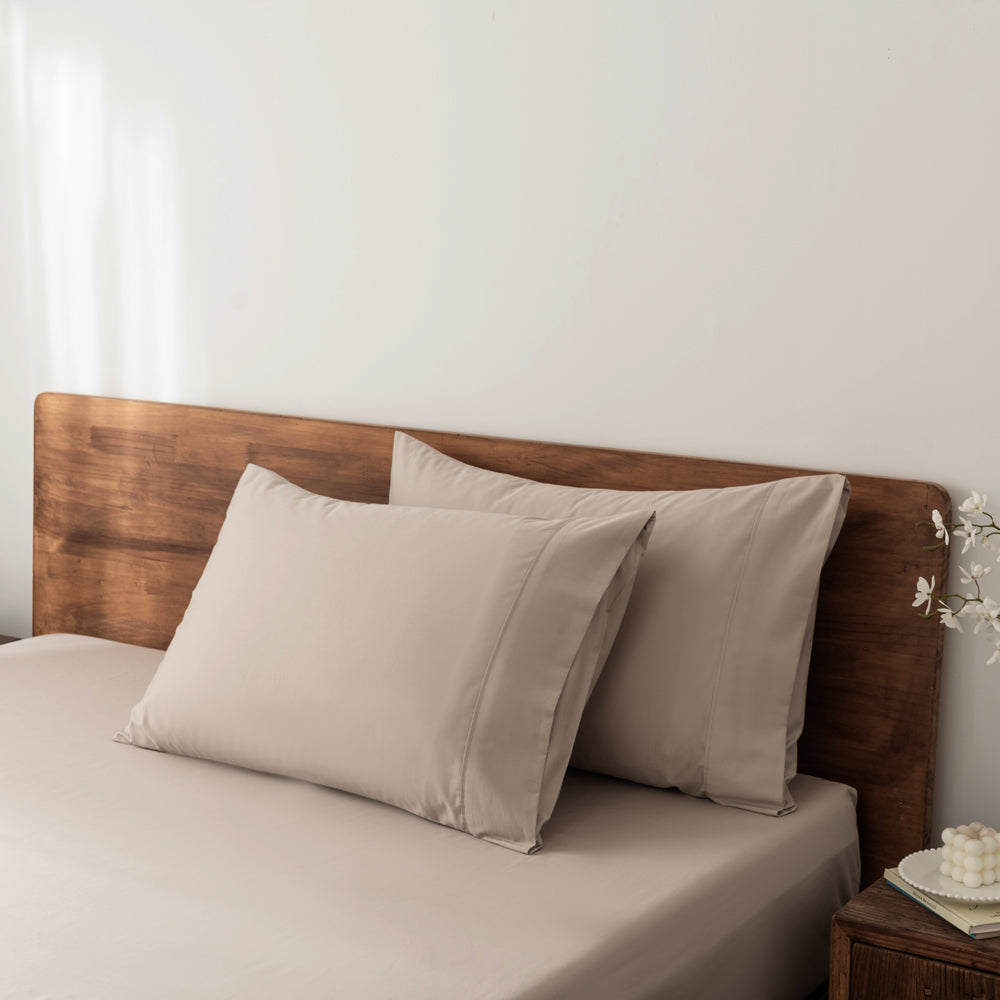 Casey Cotton Fitted Sheet & Pillowcase Combo 400TC Linen | Super King Bed 50cm