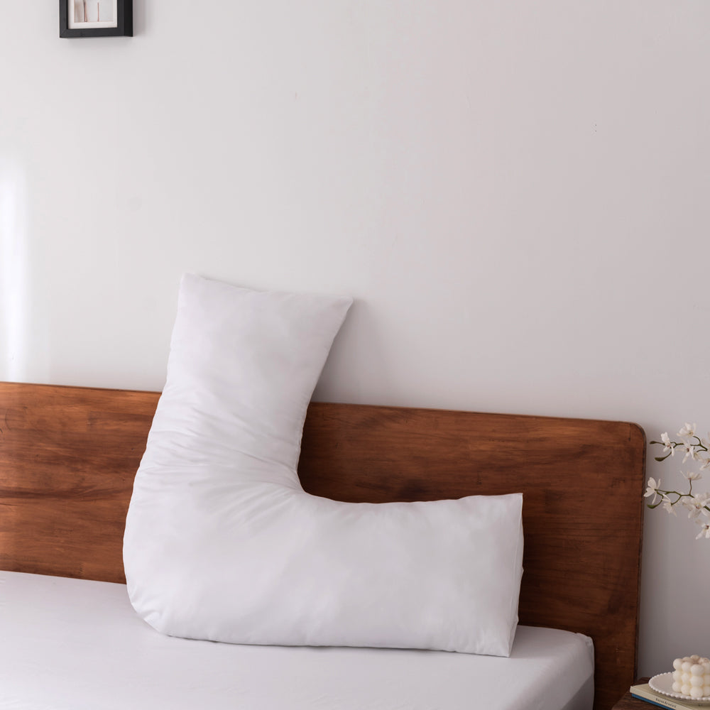 Casey Cotton V Shaped Pillowcase 400TC White