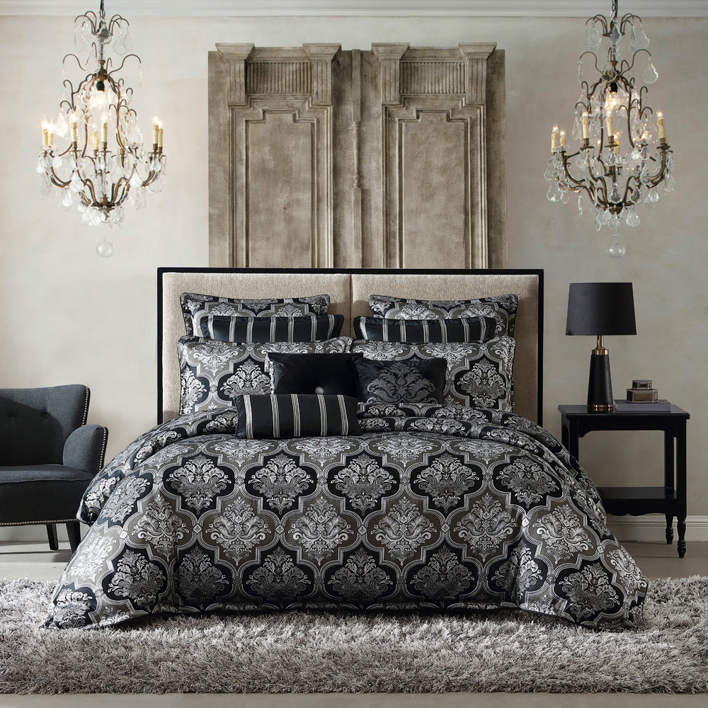 Chamonix Silver Quilt Cover Set | Queen Bed