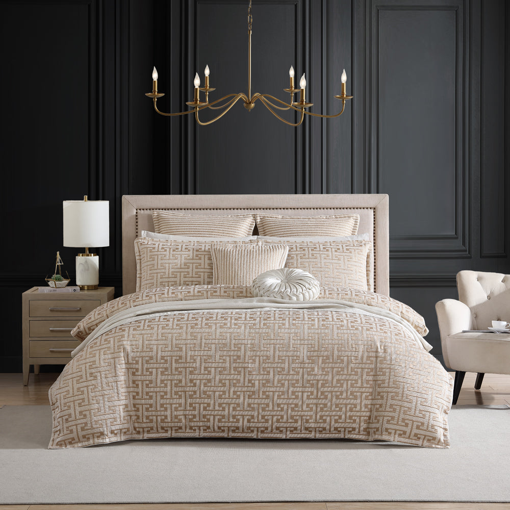 Davinci Constantine Gold Quilt Cover Set | My Linen