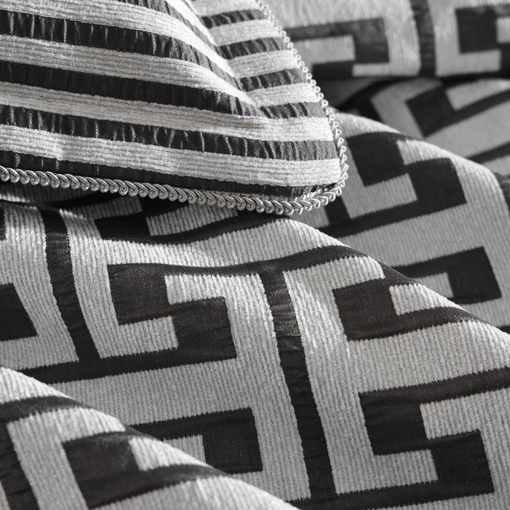 Davinci Constantine Gunmetal Quilt Cover Set Detail | My Linen