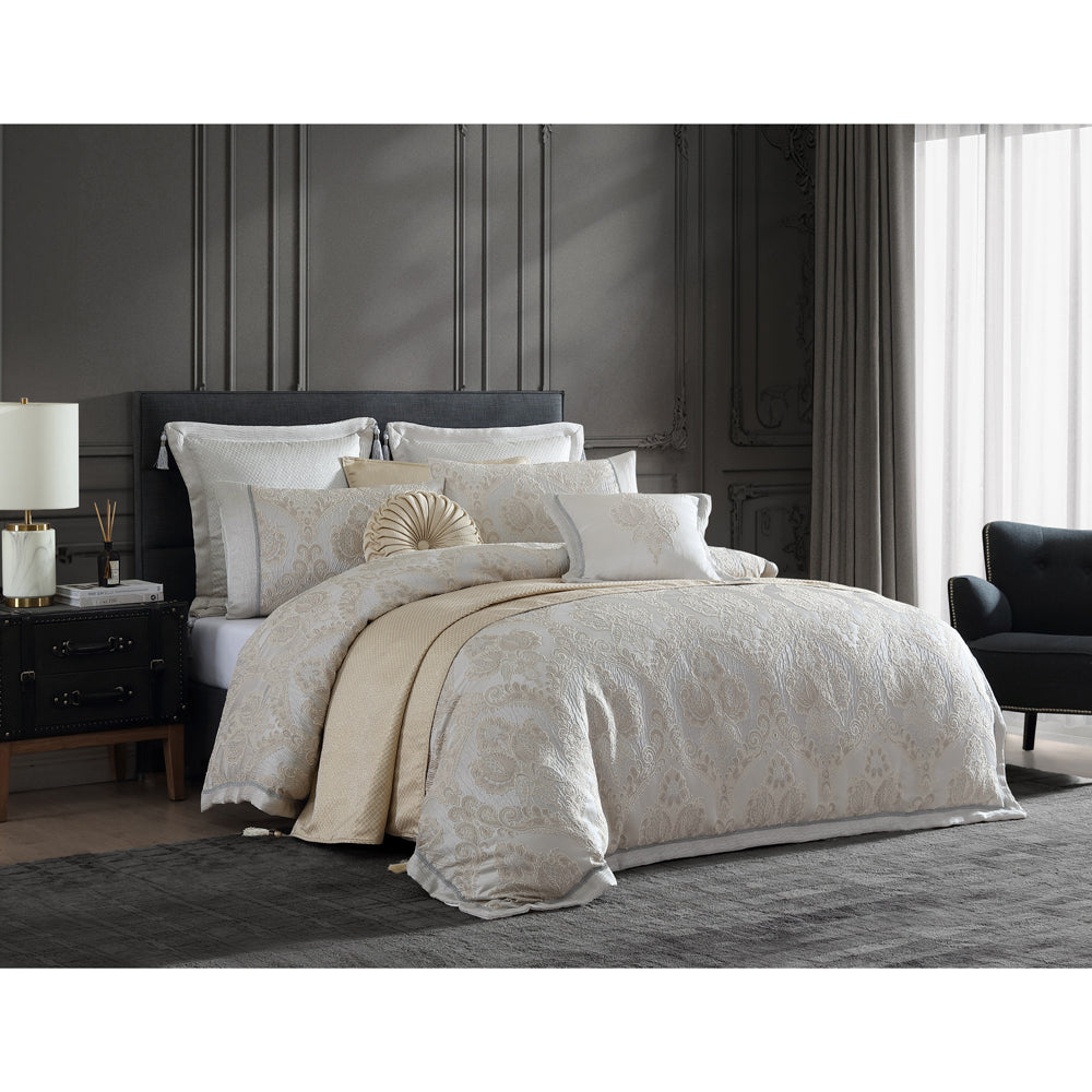Davinci Emerson Ivory Quilt Cover Set Lifestyle | My Linen