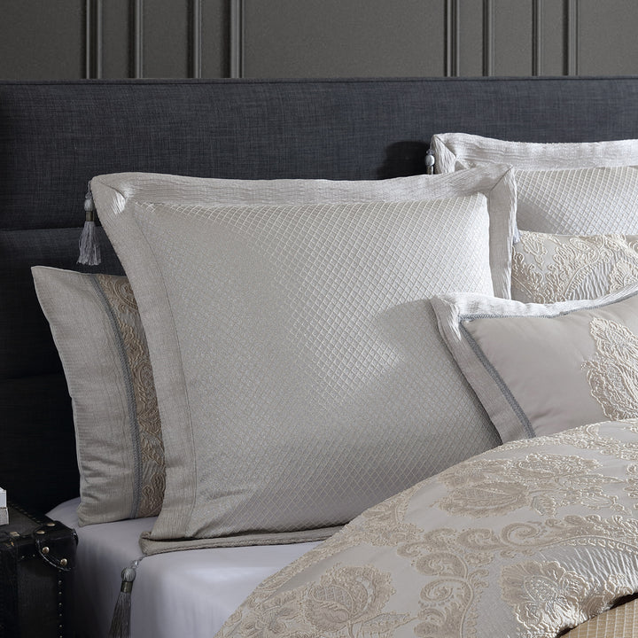 Davinci Emerson Ivory Quilt Cover Set Closeup | My Linen