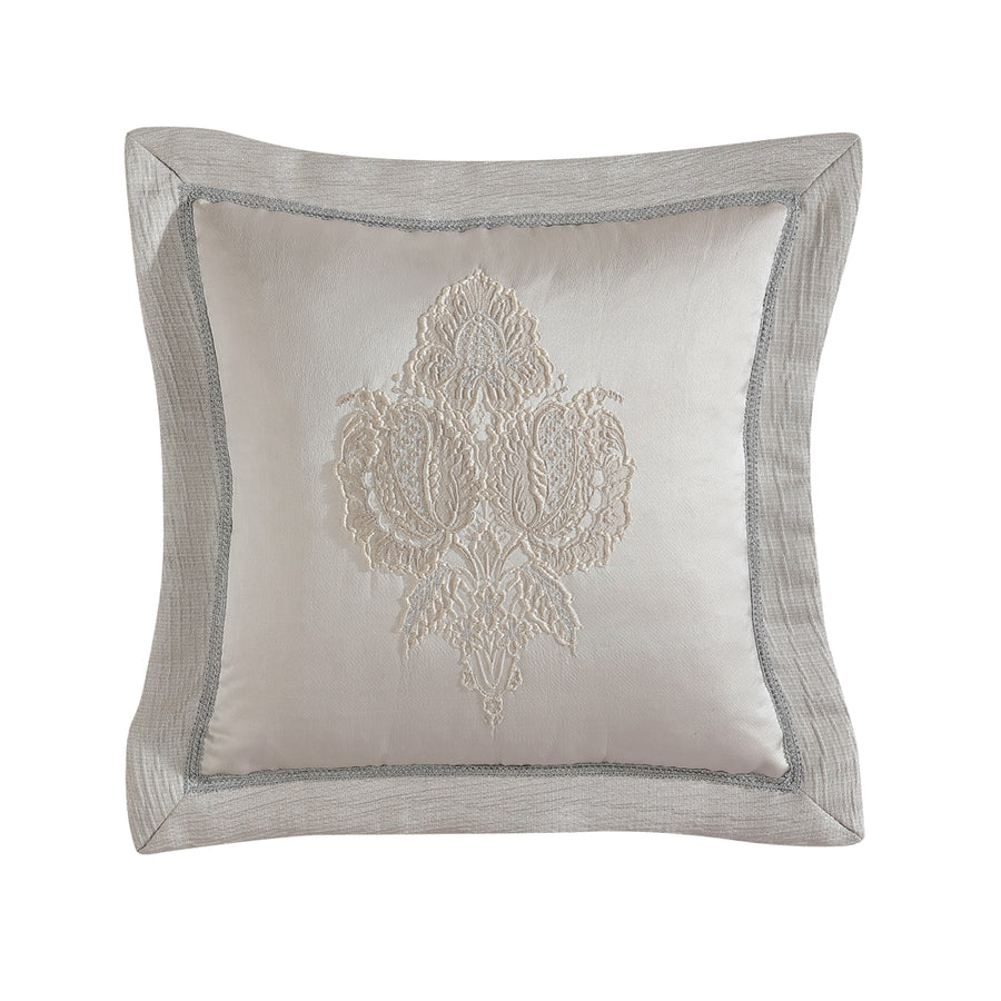 Davinci Emerson Ivory Square Filled Cushion | My Linen