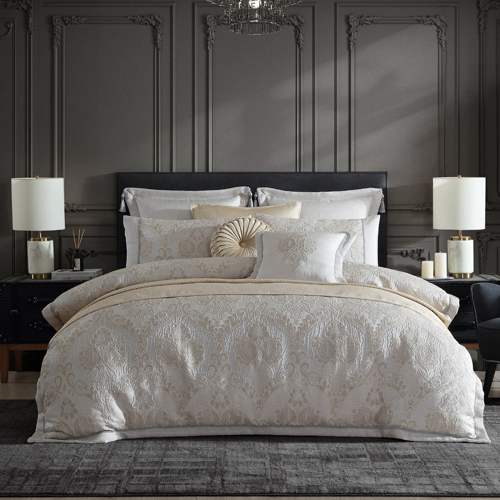 Davinci Emerson Ivory Quilt Cover Set | My Linen