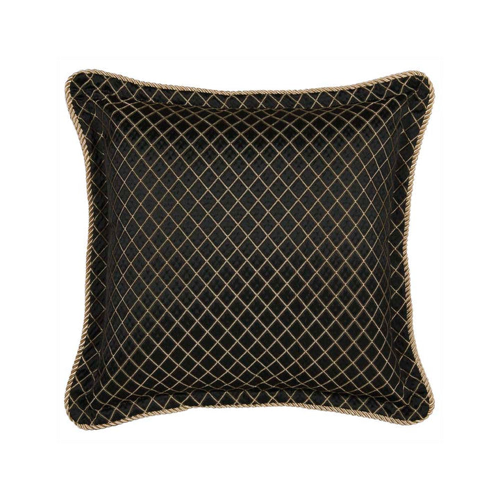 Lancaster Black Square Filled Cushion
