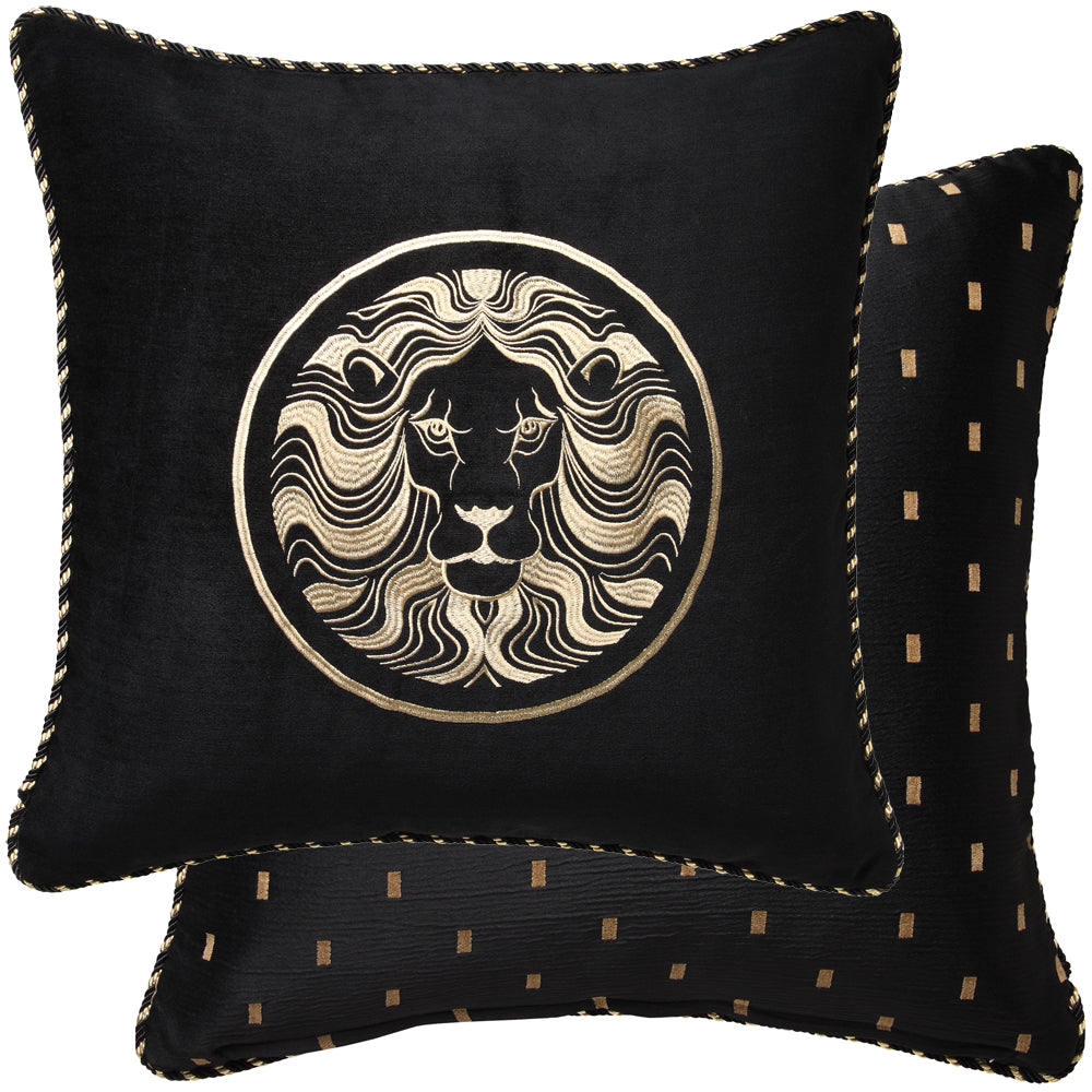 Massimo Black Lion European Pillowcase