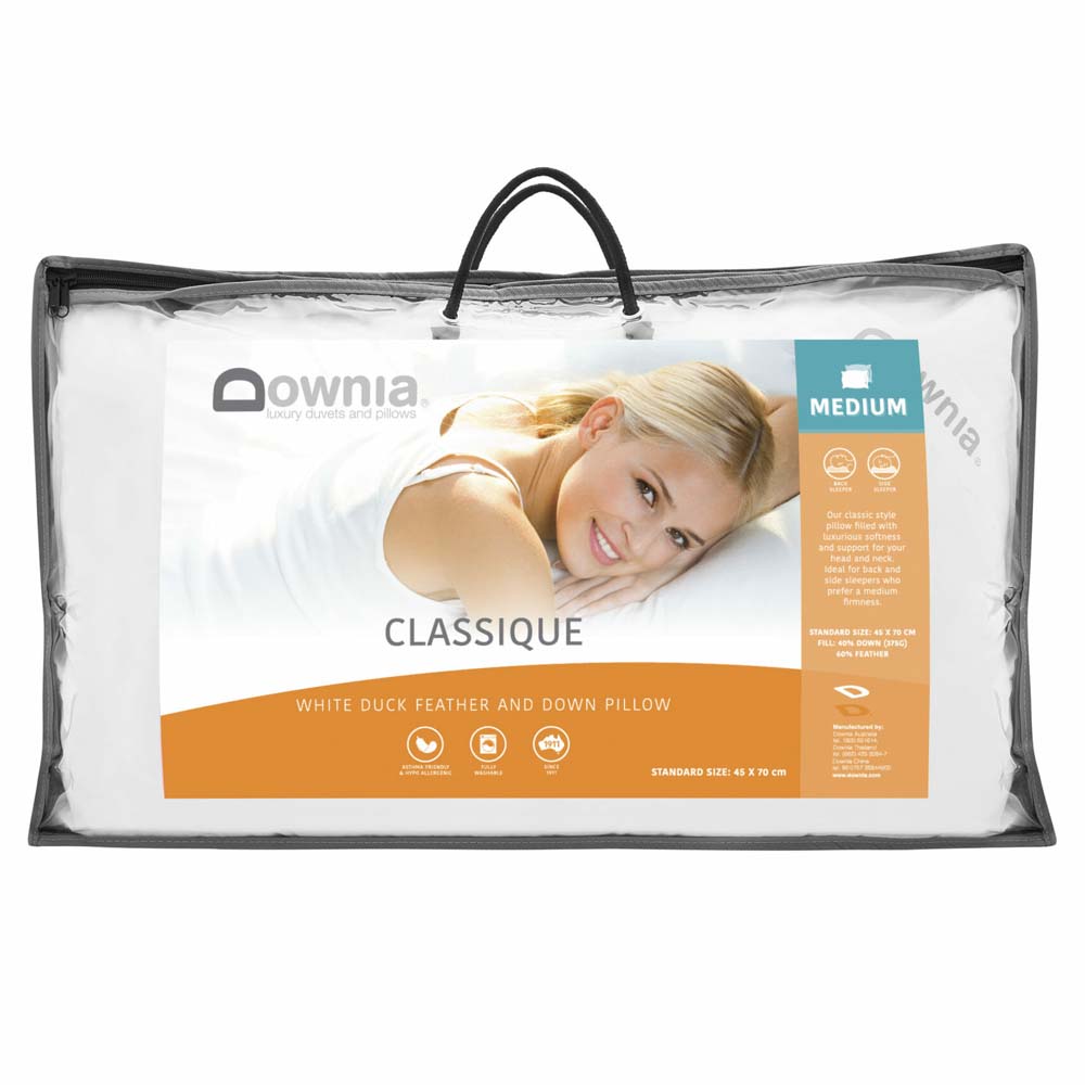 Classique 50 Collection Down and Feather Medium Profile Pillow