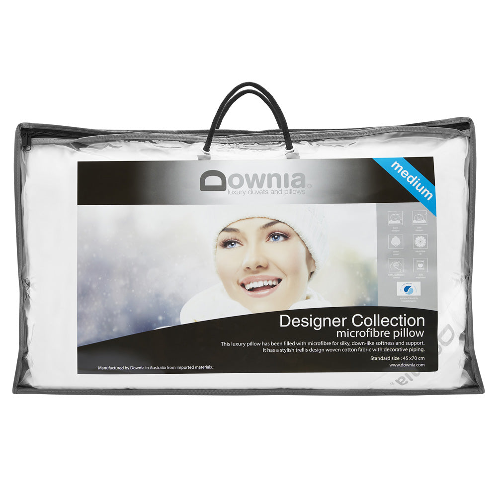 Designer Collection Microfibre Medium Profile Pillow