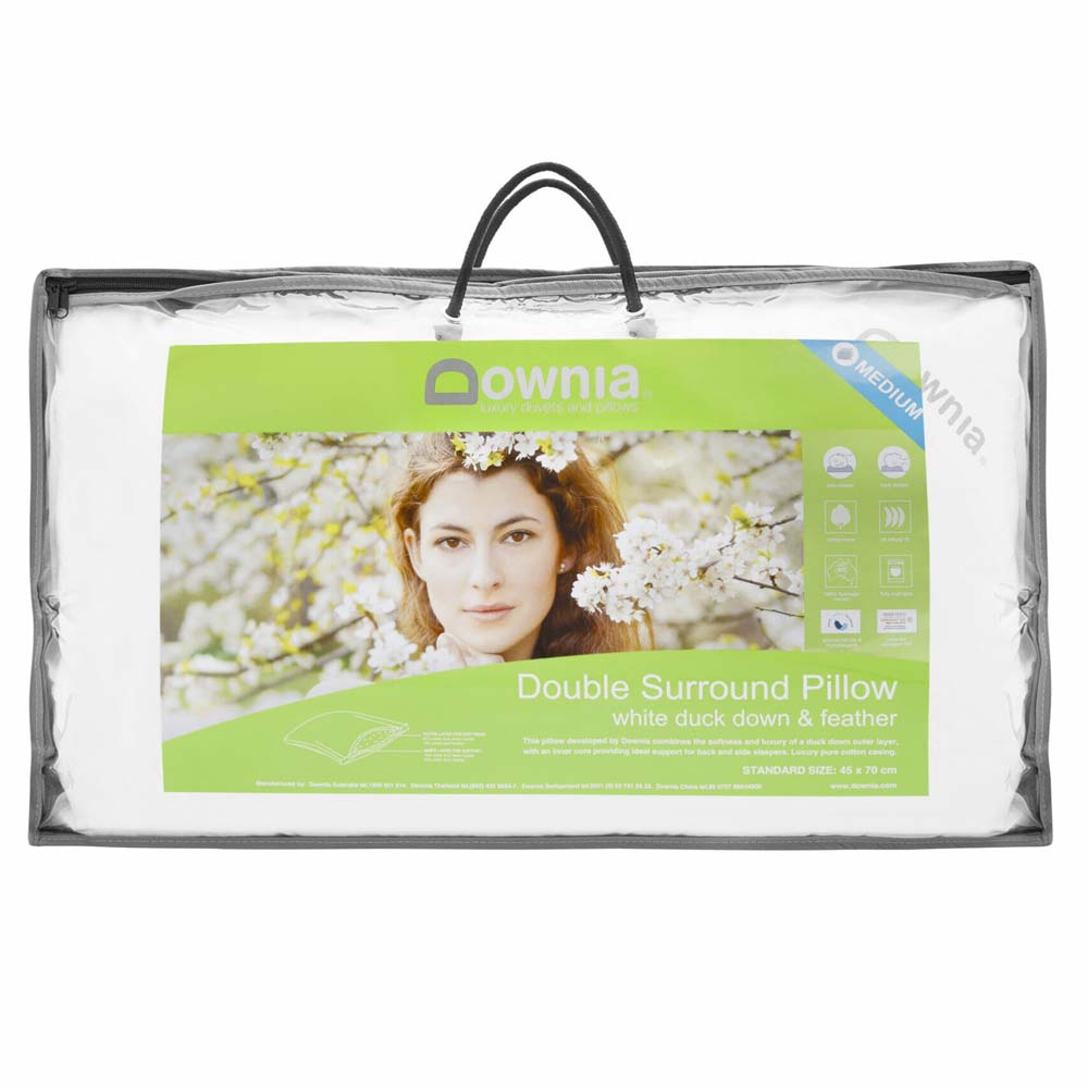Double Surround Collection Down and Feather Medium Profile Pillow