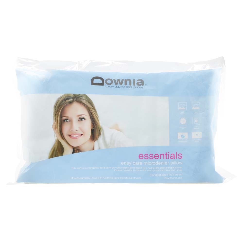 Essentials Collection Microdenier Medium Profile Pillow | 2 Pack