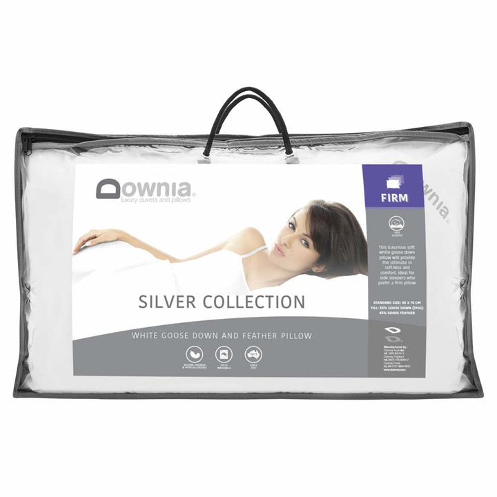Silver Collection White Goose Down Firm Profile Pillow