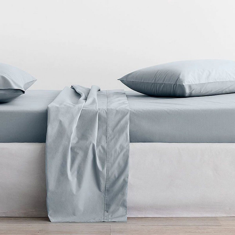 300TC Classic Percale River Sheet Set | King Bed