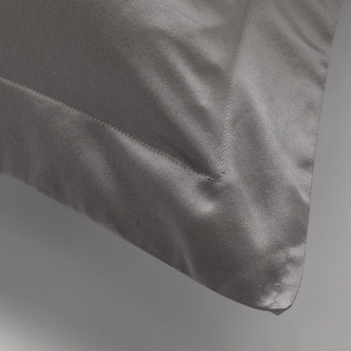 Lanham Silk Tailored Standard Pillowcase | Flint
