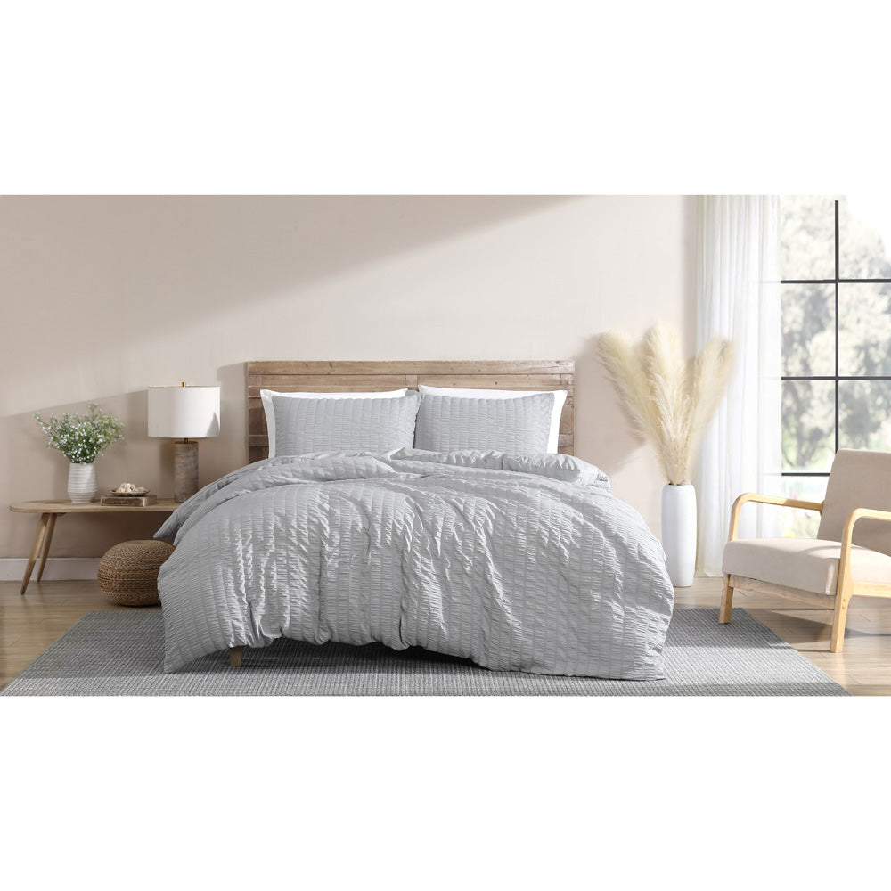 Ardor Boudoir Byron Silver Quilt Cover Set Lifestyle | My Linen