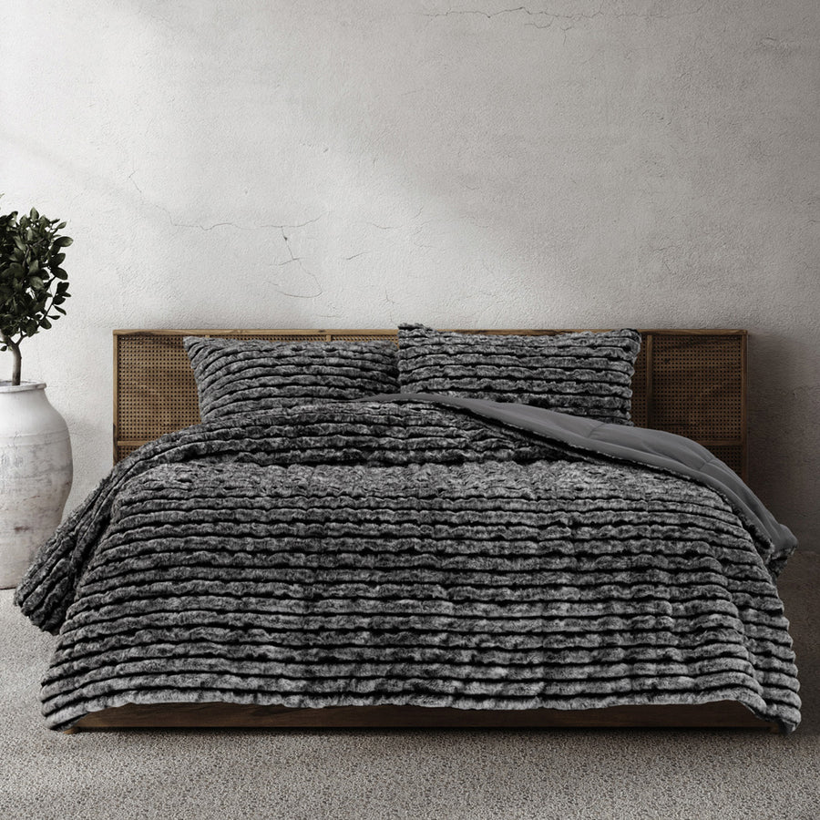 Ardor Boudoir Cole Ash Quilt Cover Set | My Linen