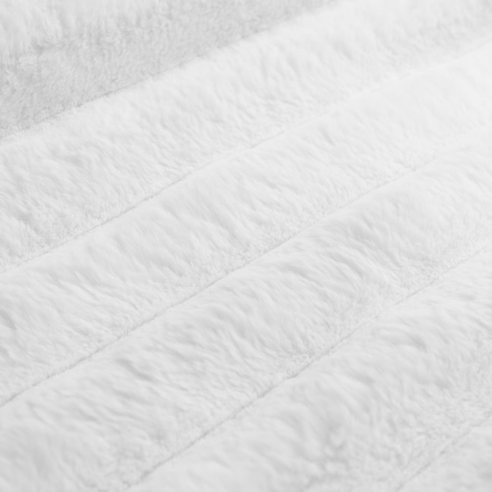 Ardor Boudoir Jax Faux Fur White Quilt Cover Set Detail | My Linen