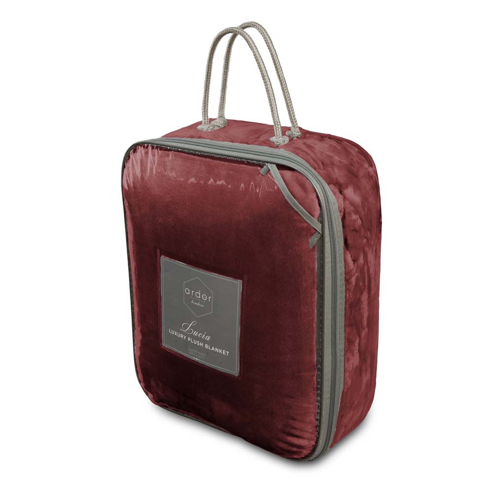 Lucia Plush Blanket Jarrah | Double Bed