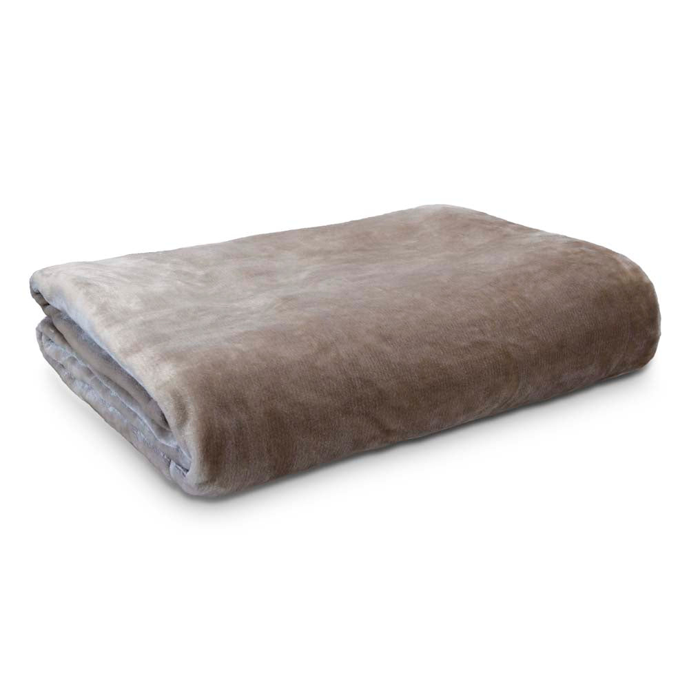 Lucia Plush Blanket Stone | Super King