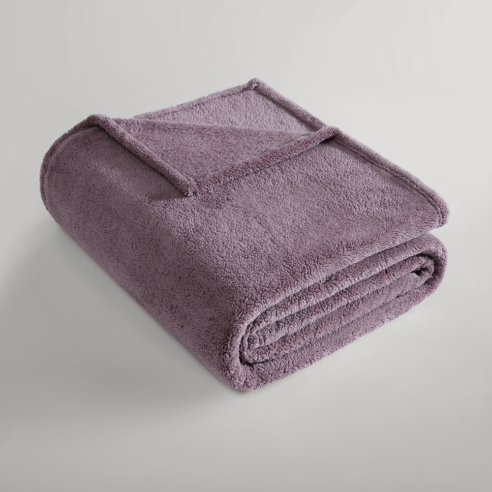 Ardor Boudoir Teddy Fleece Mauve Blanket | My Linen