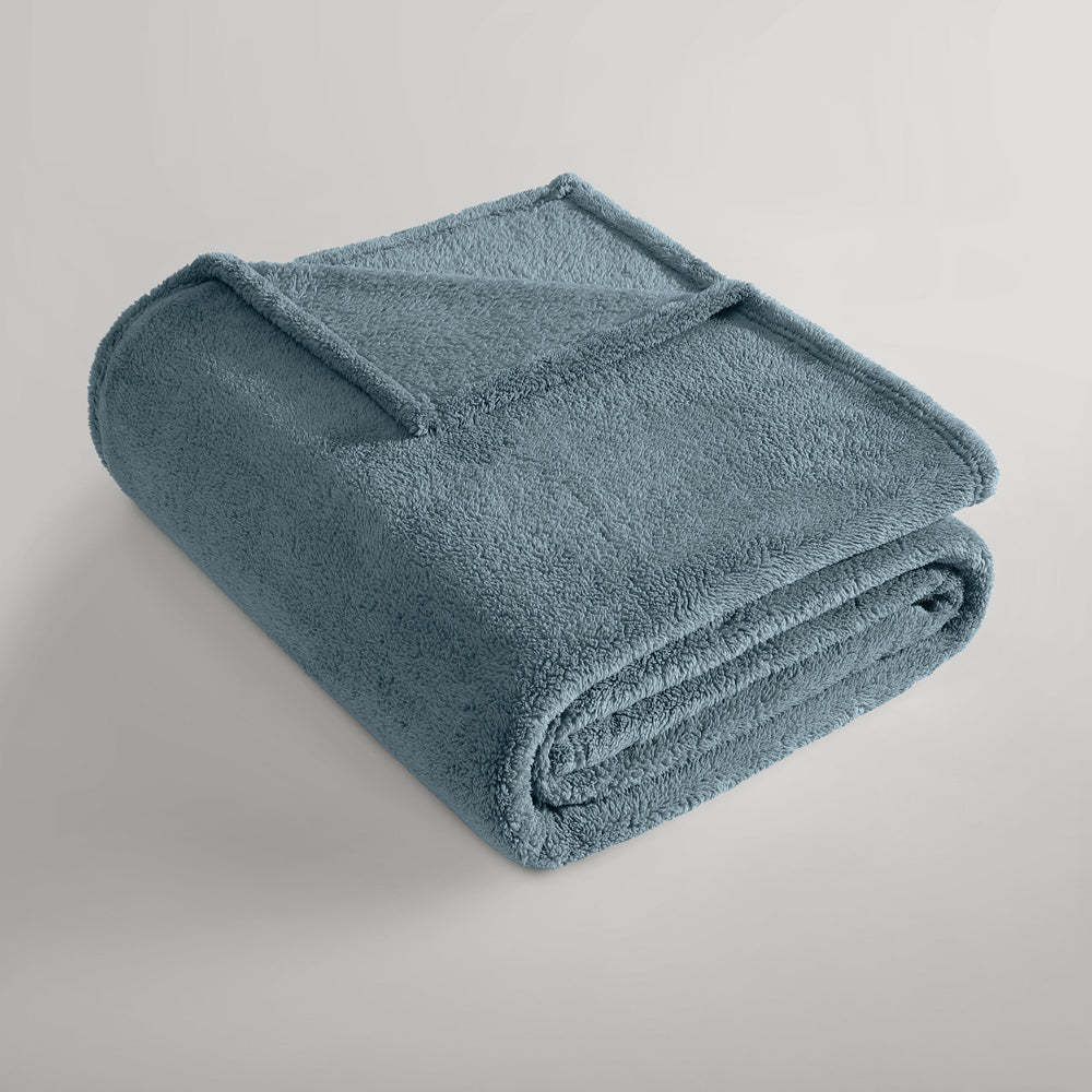 Ardor Boudoir Teddy Fleece Sea Mist Blanket | My Linen