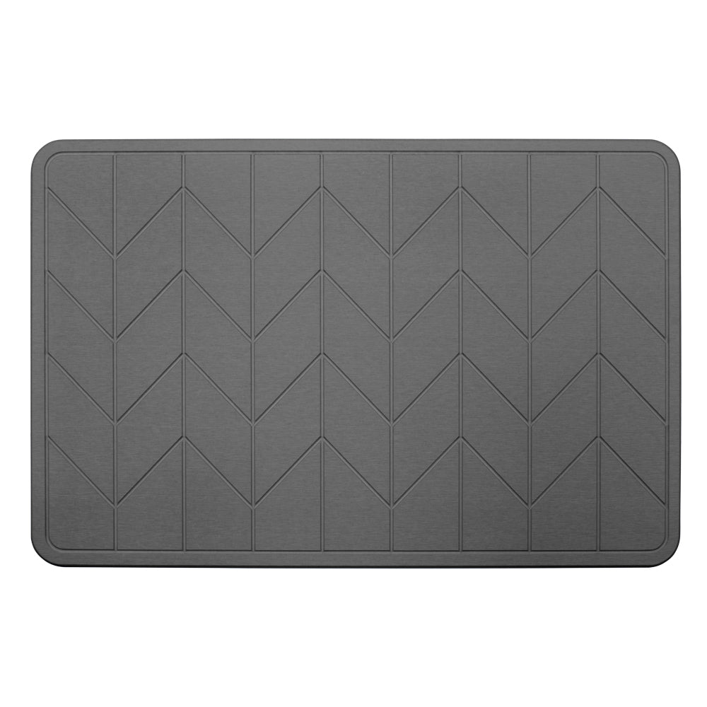 Algodon Dri Bath Stone Charcoal Bath Mat | My Linen