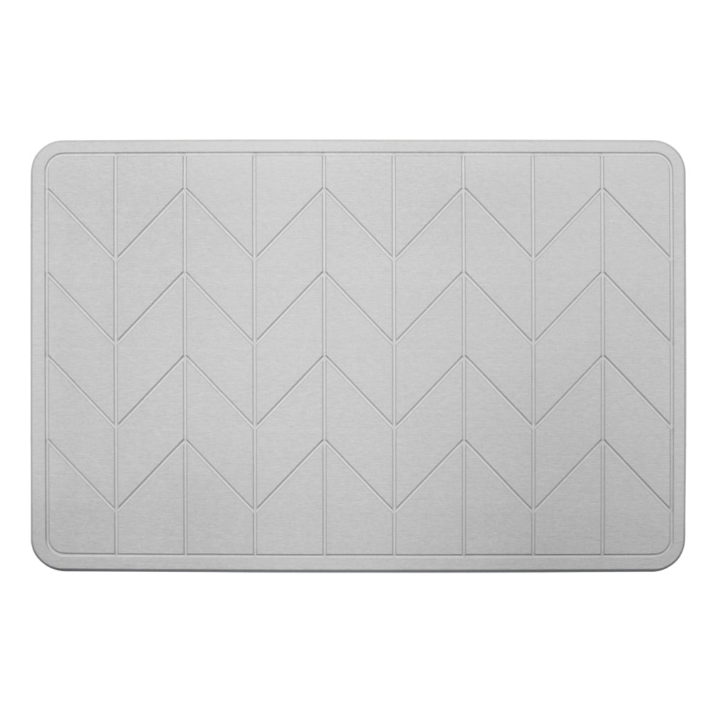 Algodon Dri Bath Stone Light Grey Bath Mat | My Linen