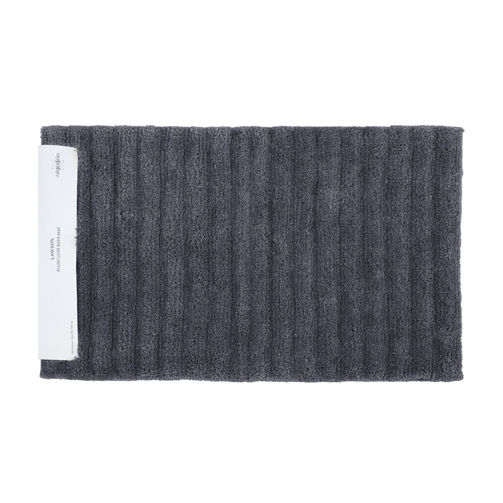Algodon Lawson Plush Ebony Bath Runner | My Linen