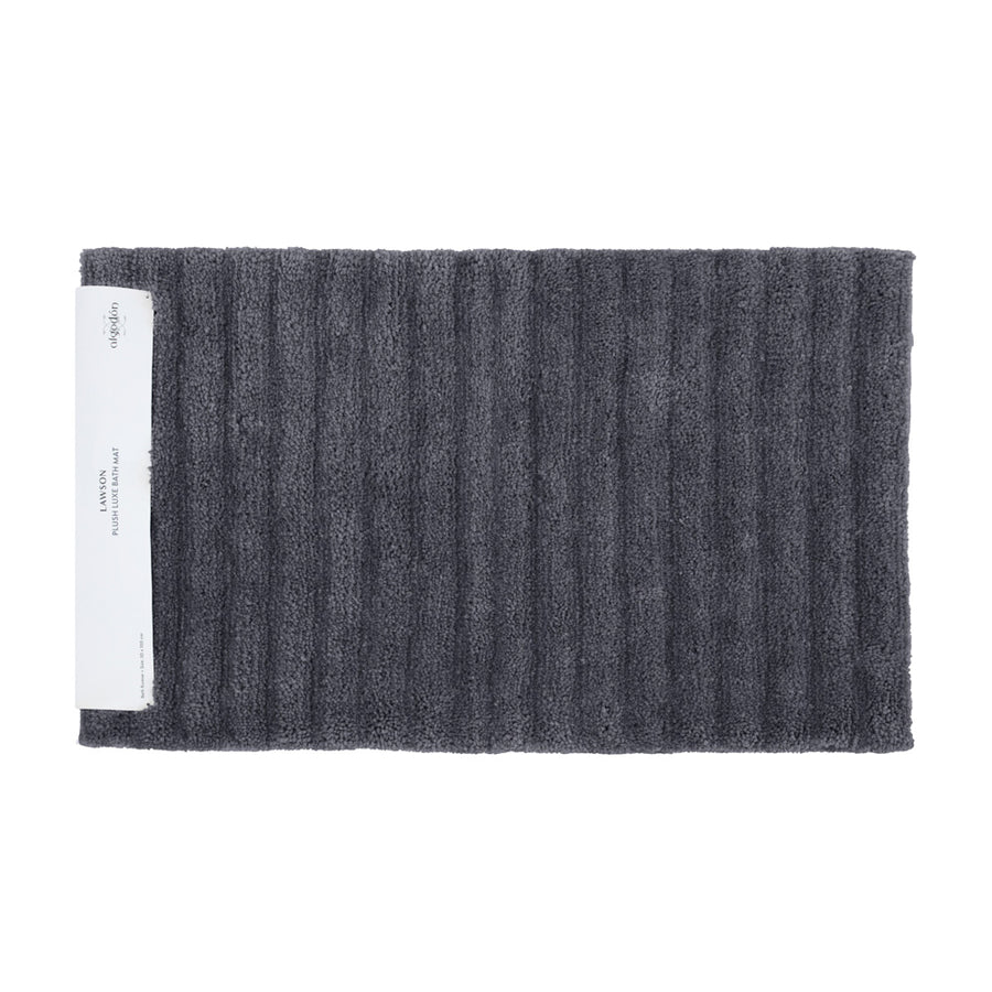 Algodon Lawson Plush Ebony Bath Runner | My Linen
