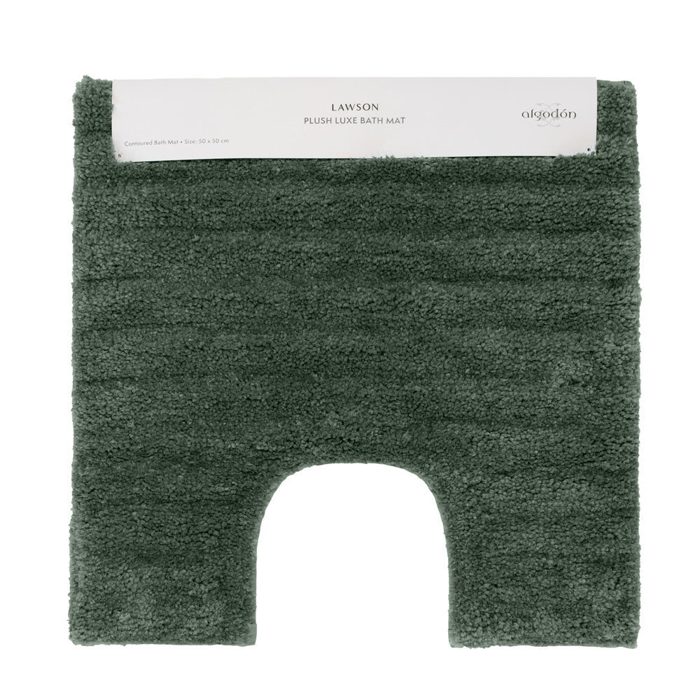 Algodon Lawson Plush Thyme Contour Bath Mat | My Linen