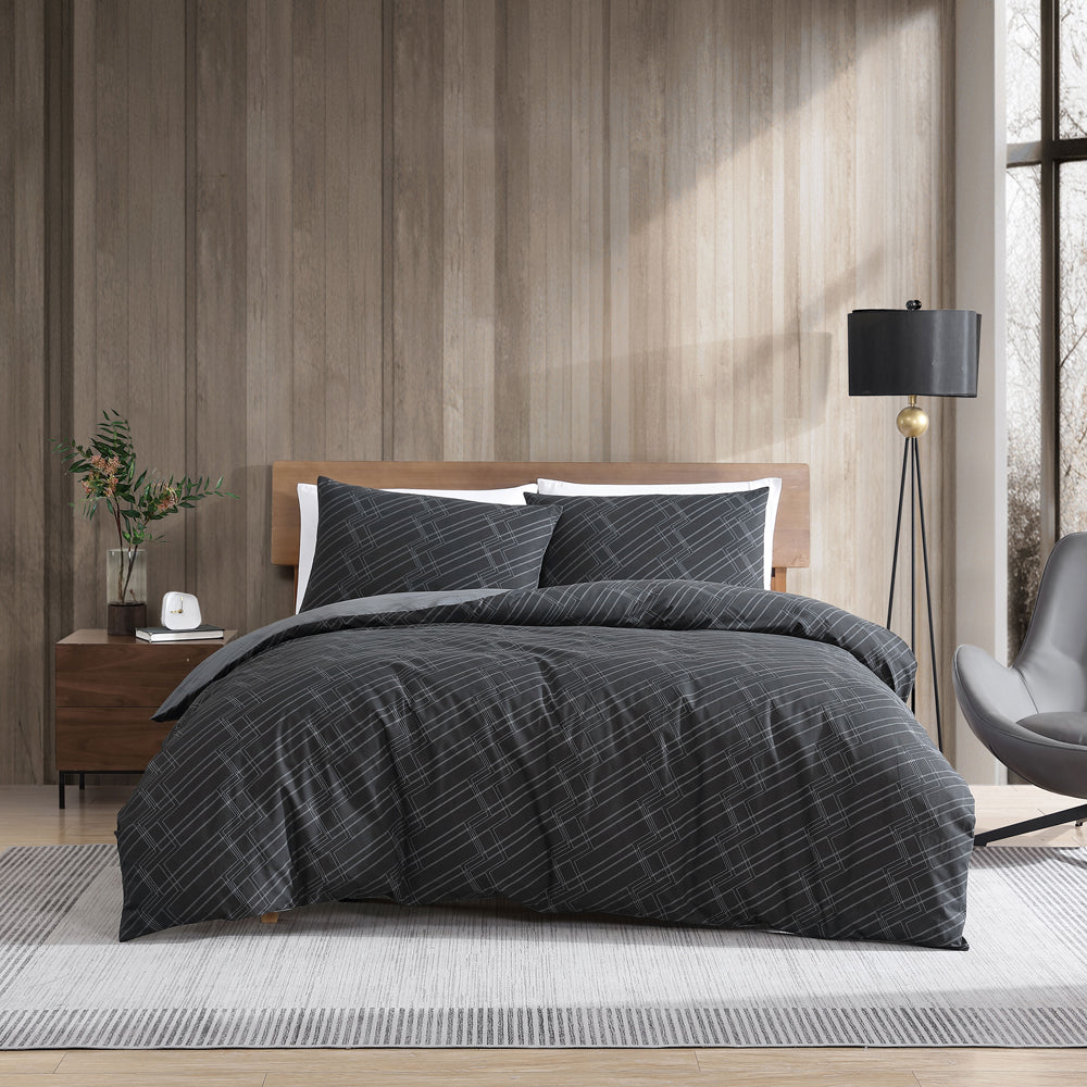 Kenneth Cole Diagonal Stitch Quilt Cover Set | My Linen