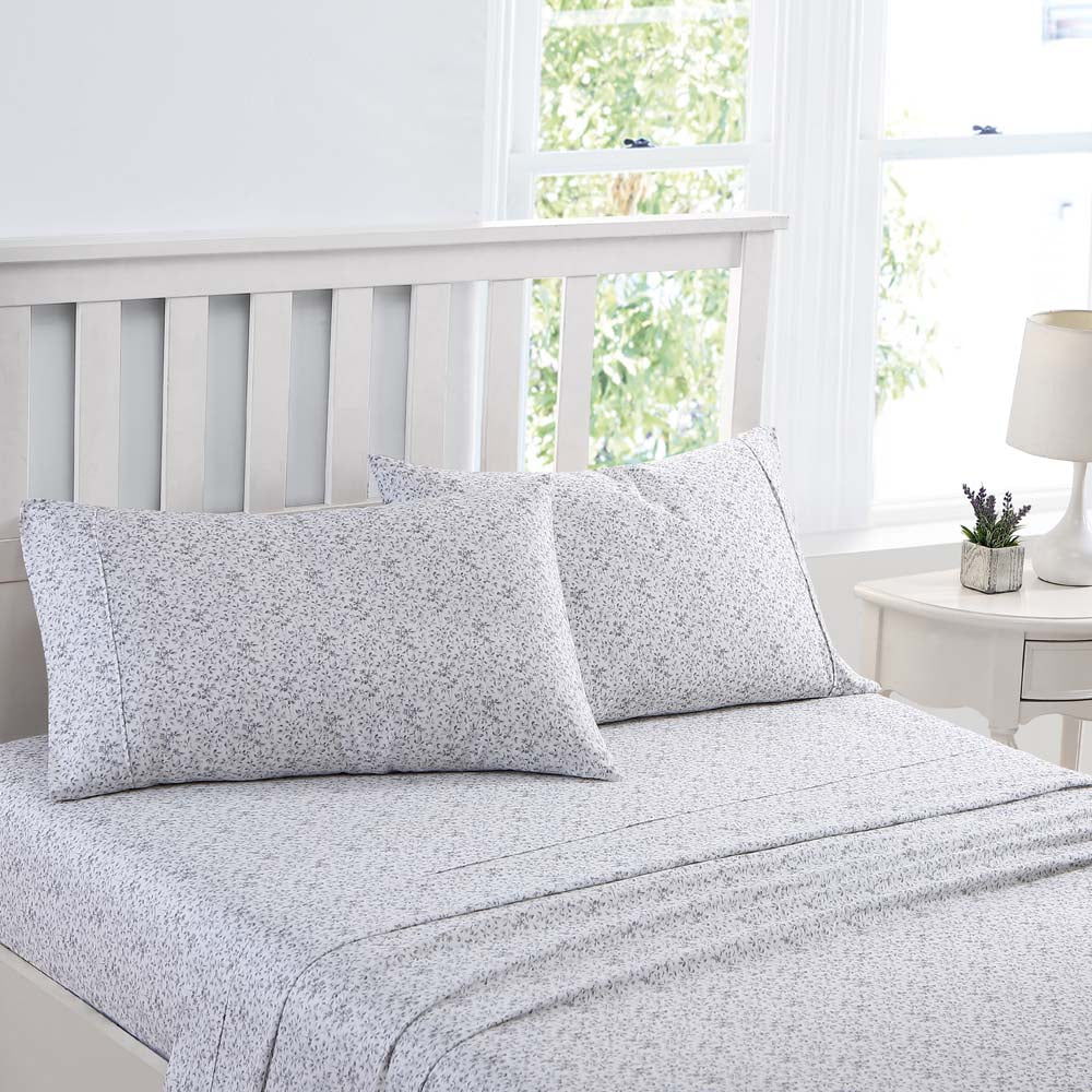 Tierney Grey Sheet Set | Single Bed
