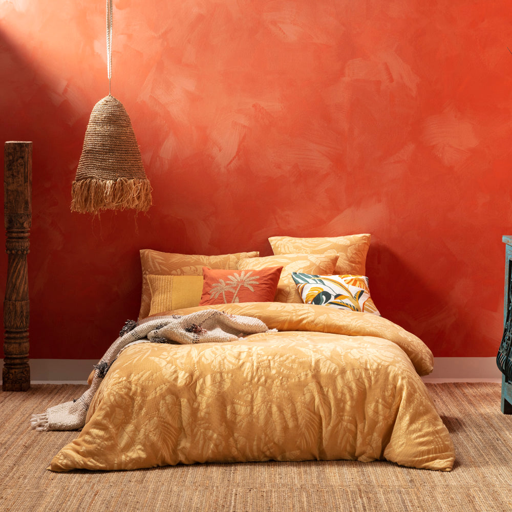 Kalido Mustard Quilt Cover Set | Super King