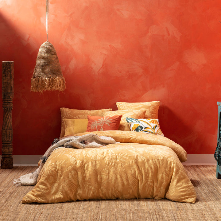 Kalido Mustard Quilt Cover Set | Super King