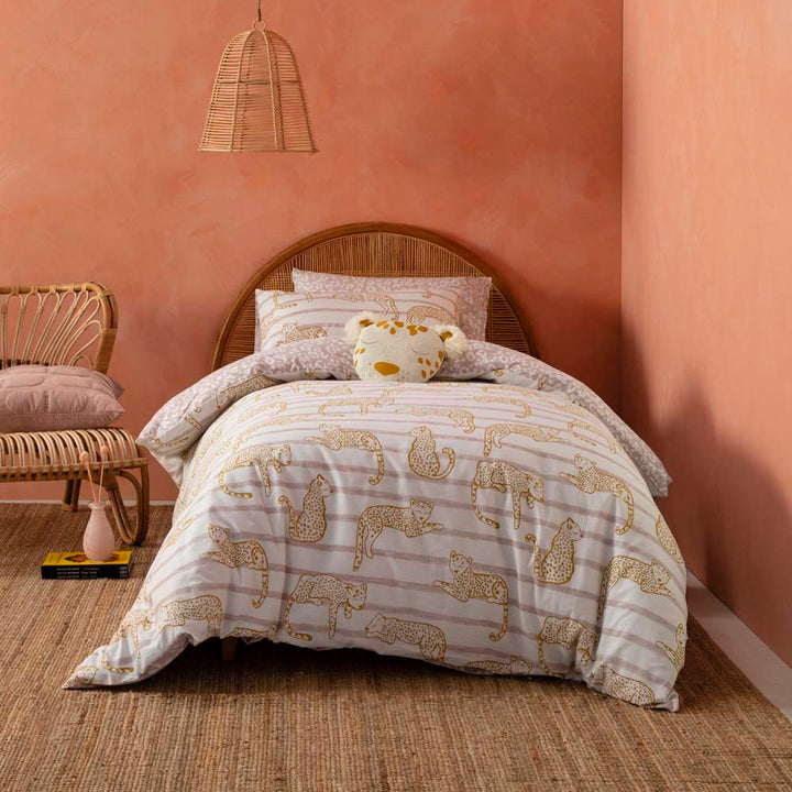 Lazy Leopard Quilt Cover Set | Double Bed