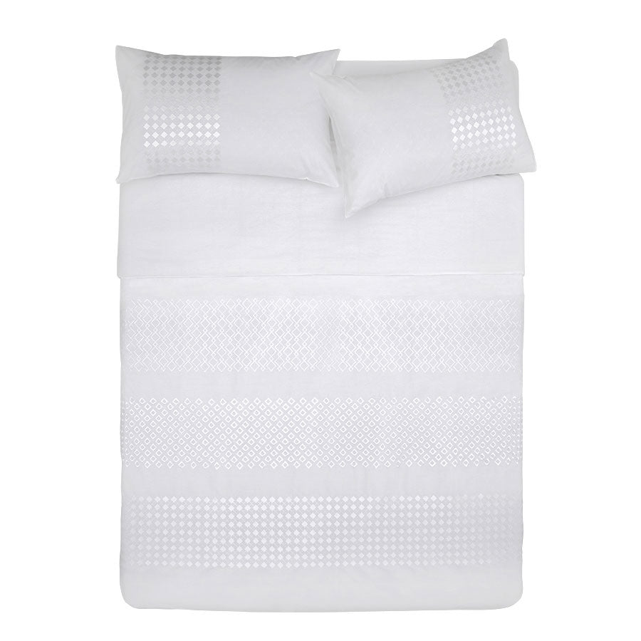 Anderson White Quilt Cover Set | Queen Bed